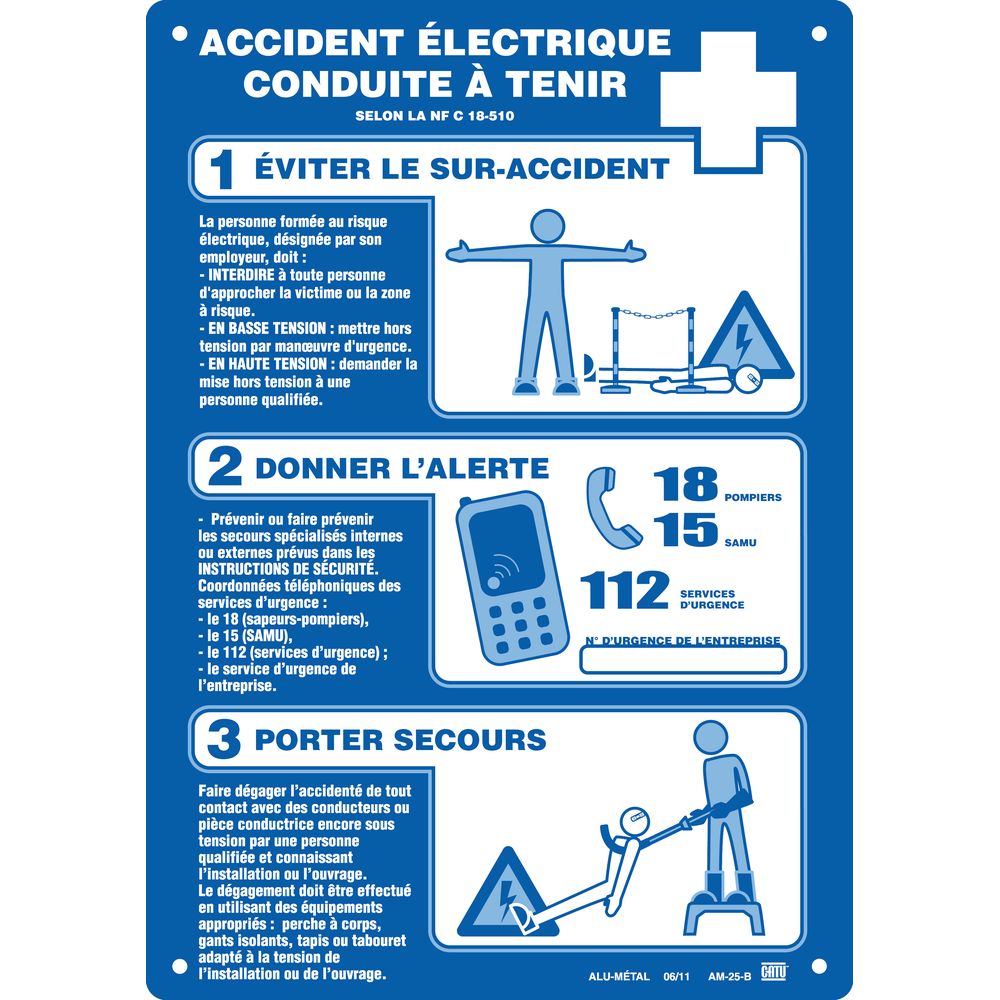 Catu Electrical Safety Wall Chart (French)