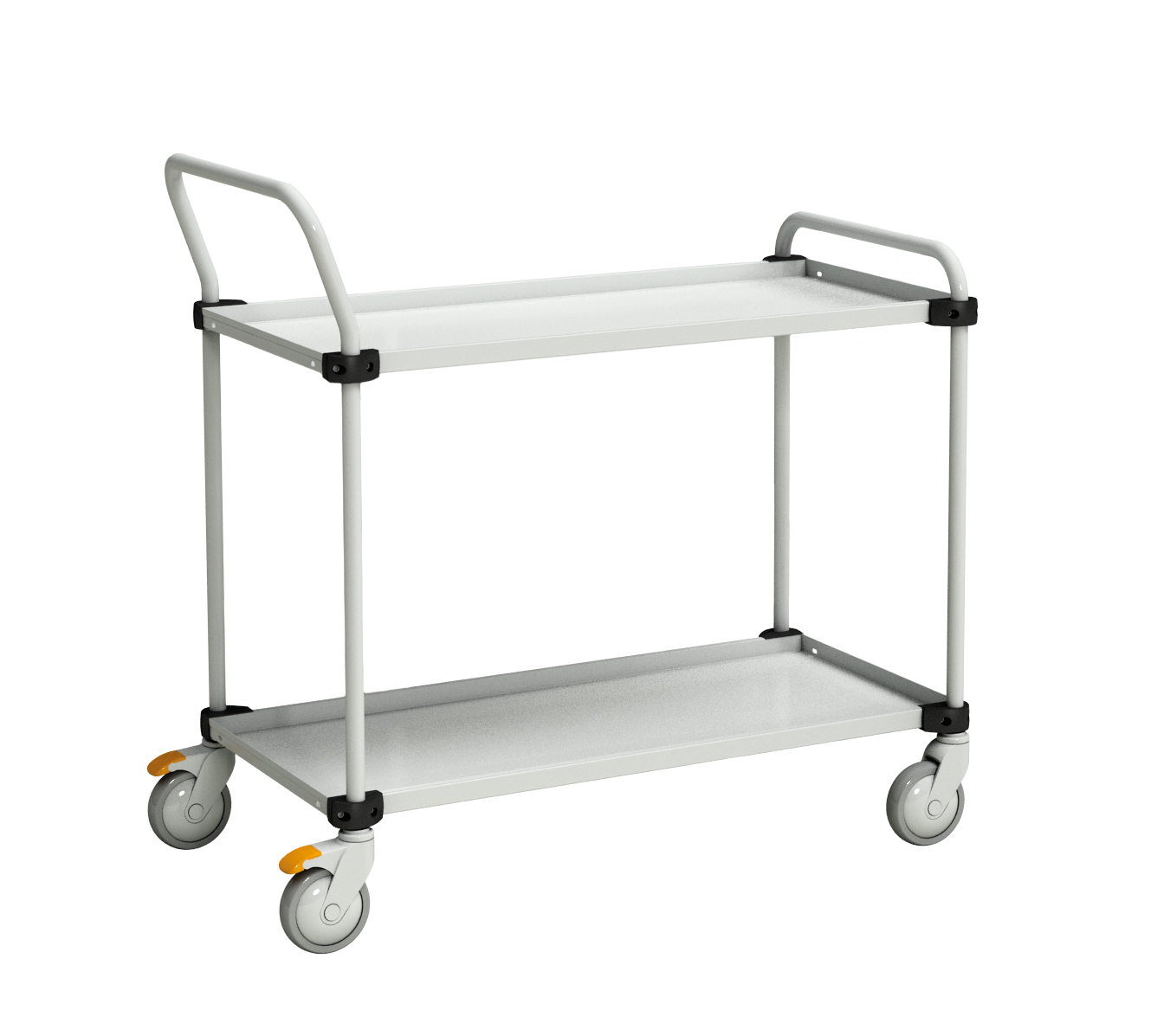 Treston 2 Shelf Steel Trolley Trolley, 890 x 530 x 1020mm, 150kg Load