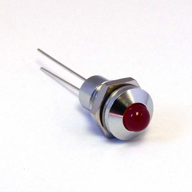 CML Innovative Technologies 1904X Series Red Panel Mount Indicator, 2V, 8mm Mounting Hole Size, Lead Wires Termination,