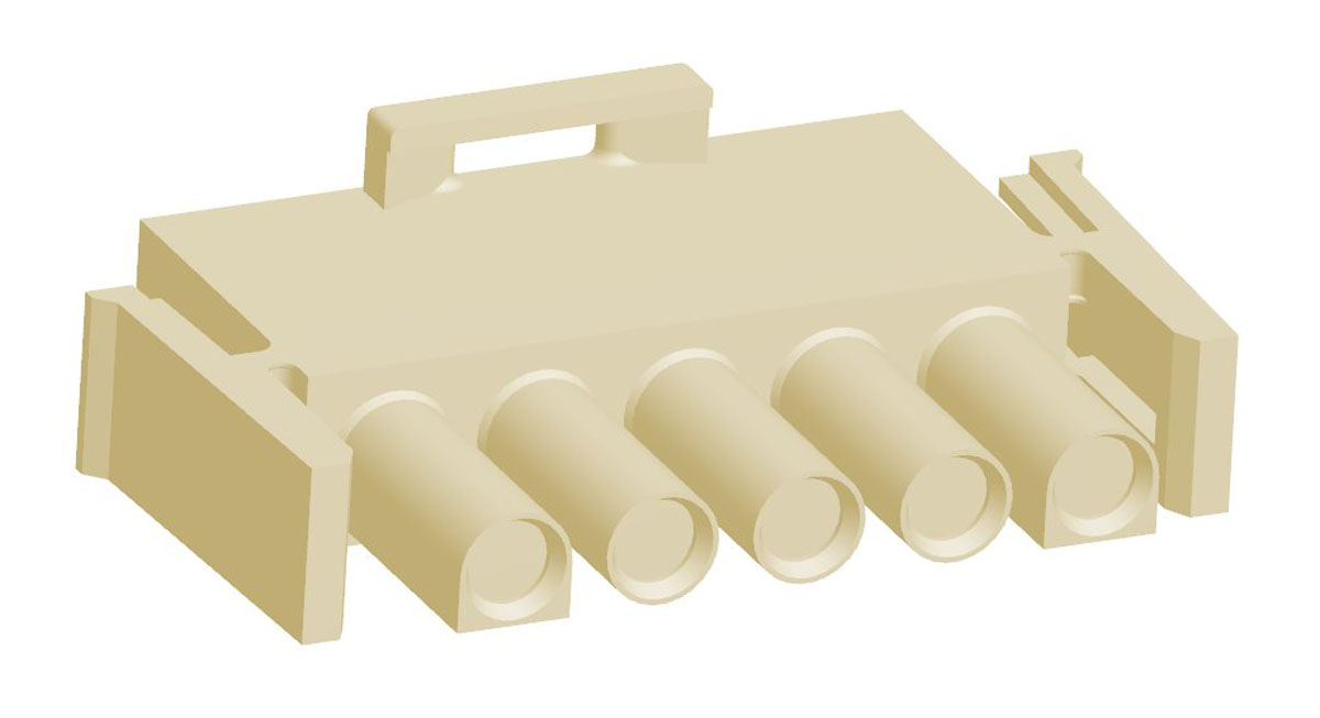 TE Connectivity, Universal MATE-N-LOK Male Connector Housing, 6.35mm Pitch, 5 Way, 1 Row