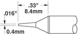 Metcal STTC 0.4 mm Conical Soldering Iron Tip for use with MX-H1-AV, MX-RM3E