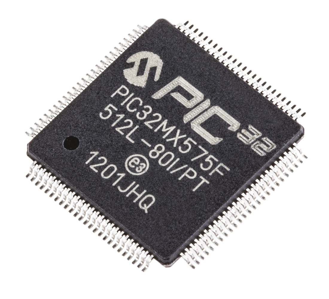 Microchip PIC32MX575F512L-80I/PT, 32 bit PIC Microcontroller, 80 MHz, 512kB FLASH, 100-Pin TQFP