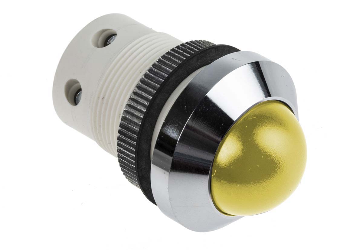 Signal Construct Yellow Panel Mount Indicator, 230V ac, 22mm Mounting Hole Size, IP67
