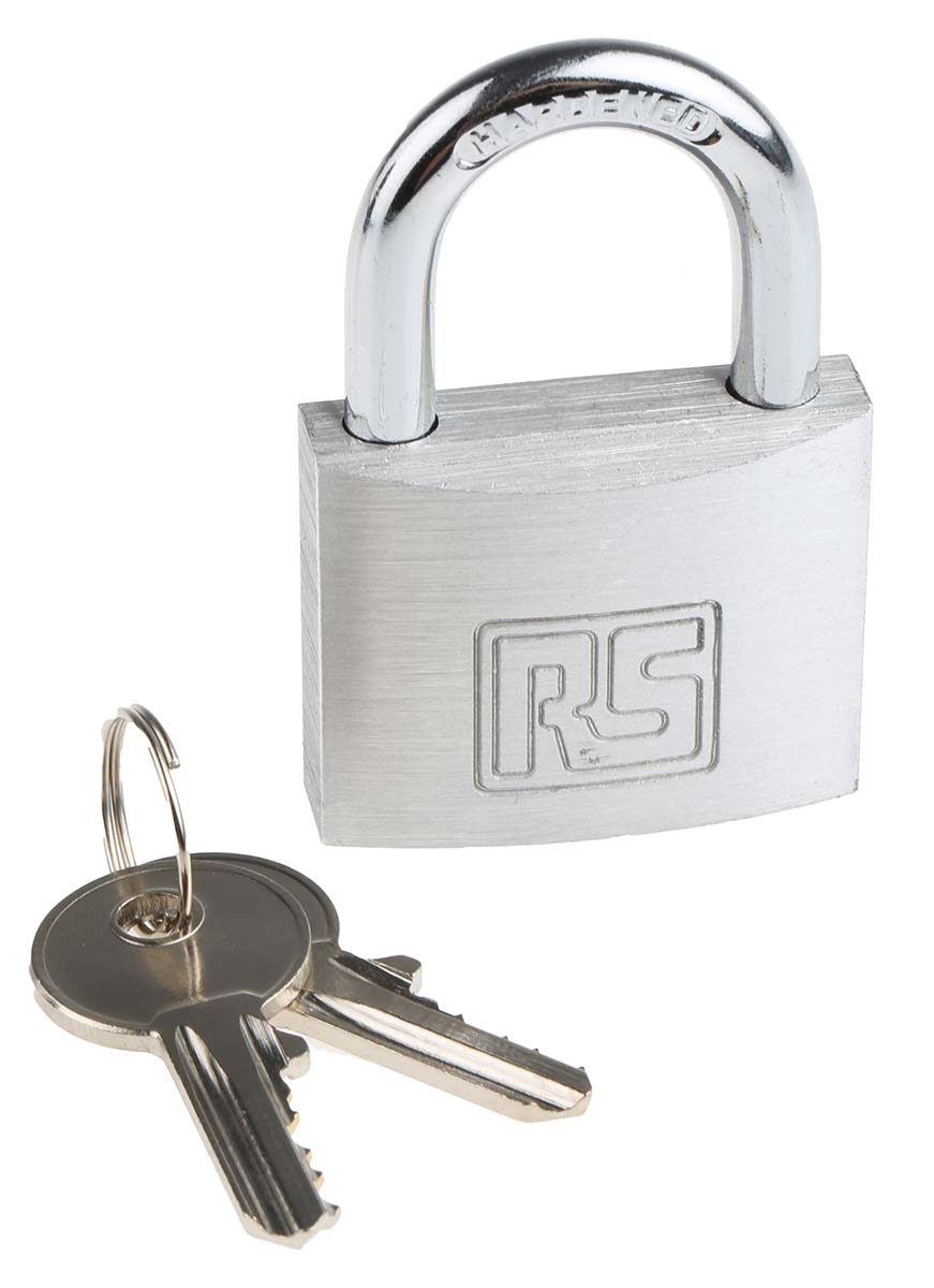 RS PRO Key Aluminium Safety Padlock, 6mm Shackle, 40mm Body