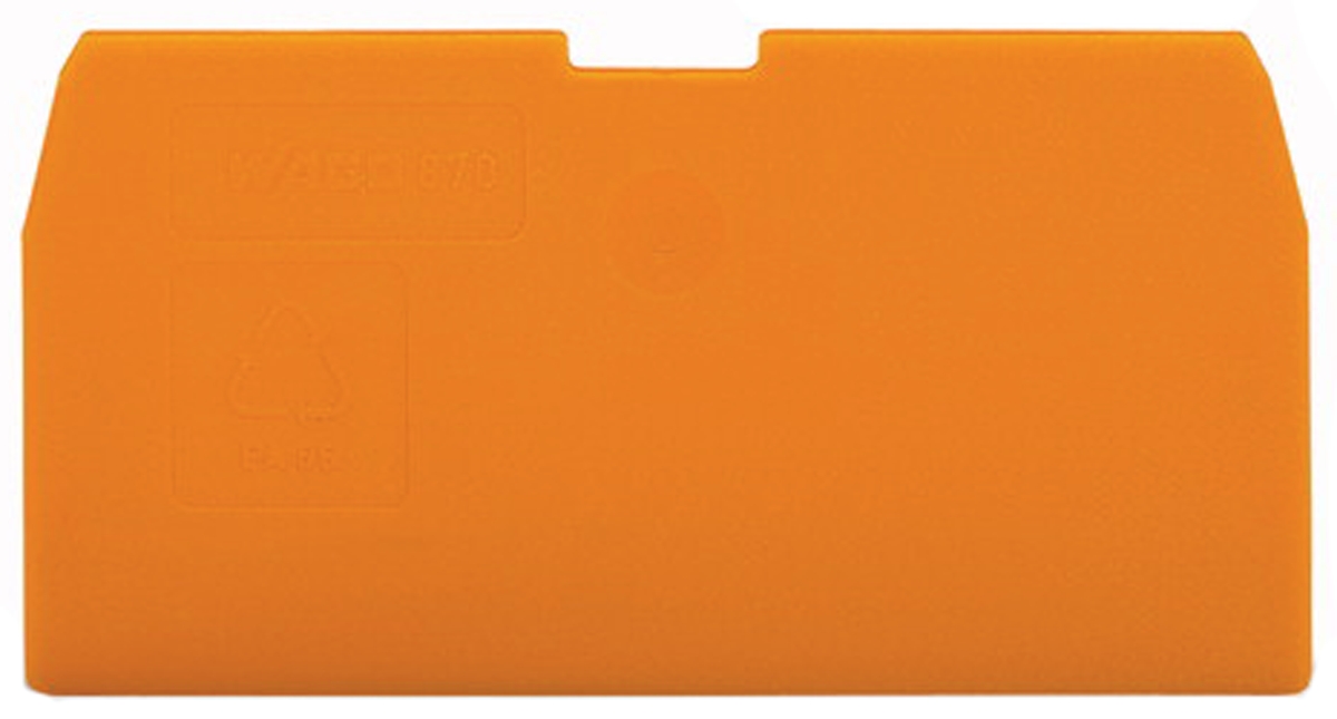 WAGO 870 Series End and Intermediate Plate for Use with 870 Series Terminal Blocks