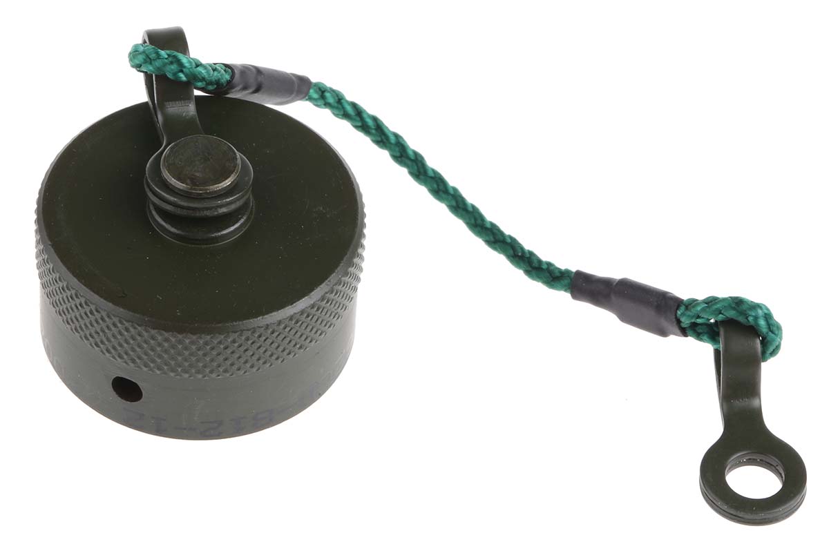 Amphenol Limited 62GB MIL-DTL-26482 Plug Dust Cap, Shell Size 12, with Zinc Cobalt Finish, Aluminium