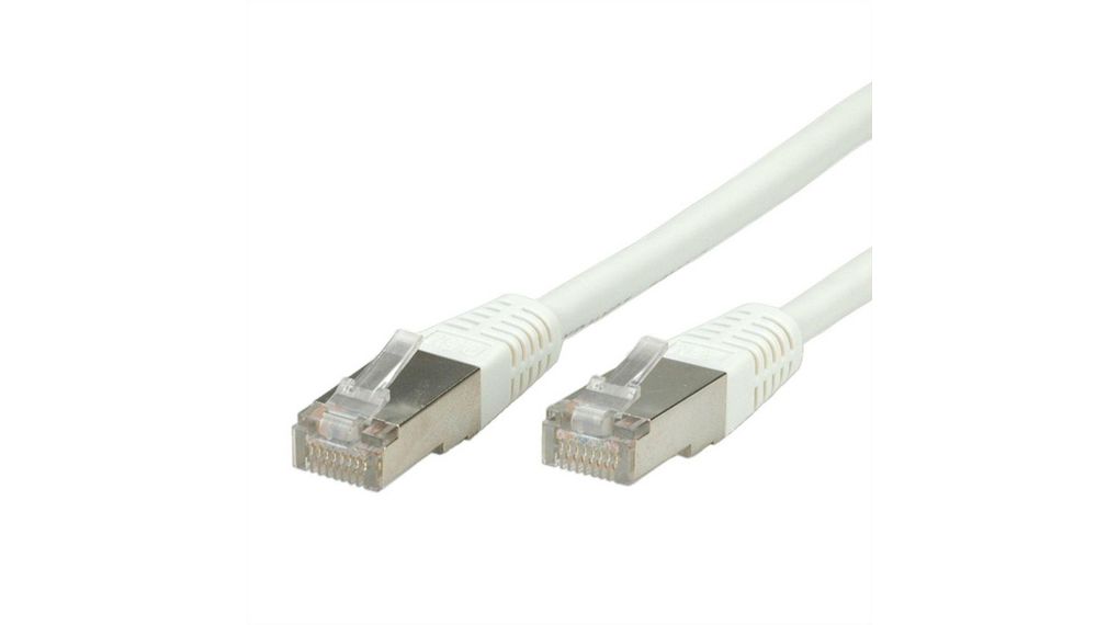 RNDRND 765, 7m Cat6, White RJ45 to Male RJ45 Male, SF/UTP, Terminated PVC Sheath