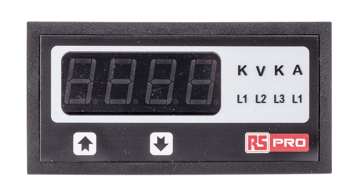 RS PRO Digital Voltmeter AC, LED Display 4-Digits ±0.5 + 1 Digit %