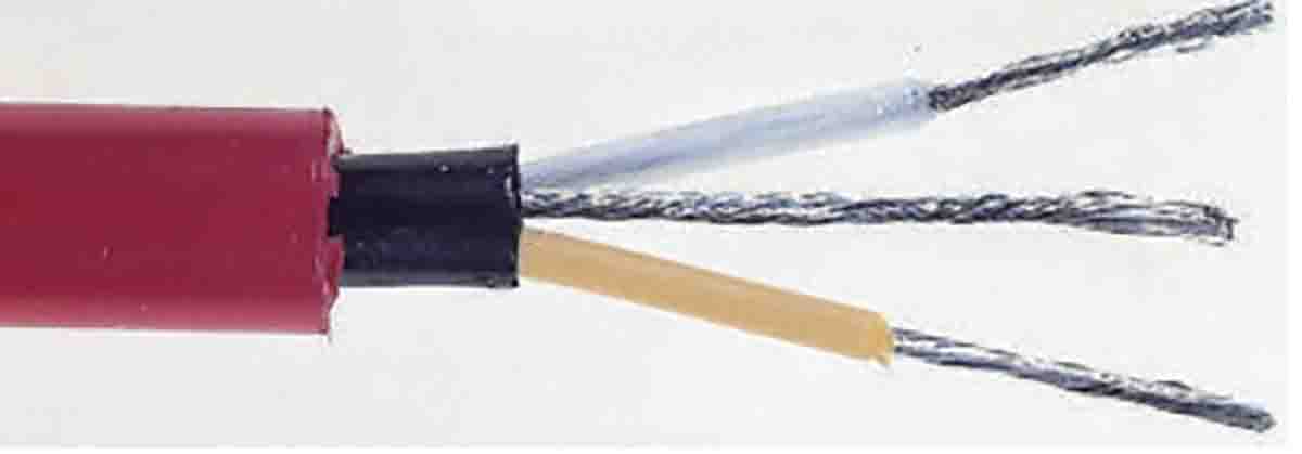RS PRO 2 Core Microphone Cable, 0.36 mm² CSA Screened, 6.6mm od, 100m, Red