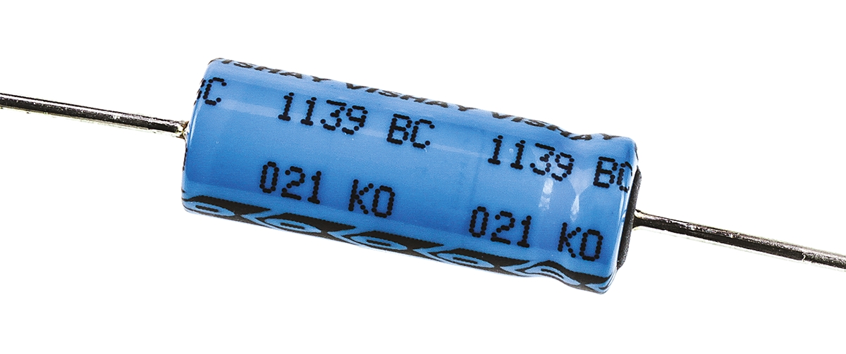 Vishay 47μF Aluminium Electrolytic Capacitor 63V dc, Axial, Through Hole - MAL202138479E3