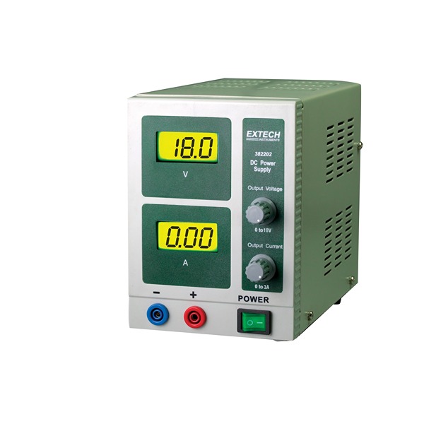 Extech 382 Series Bench Power Supply, 18V dc, 3A, 1-Output
