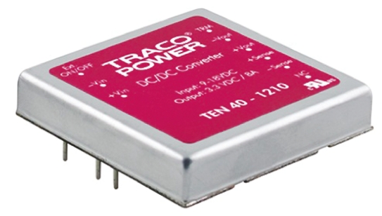 TRACOPOWER TEN 40 DC-DC Converter, 5V dc/ 6 A, 400mA Output, 36 → 75 V dc Input, 40W, Through Hole, +75°C Max