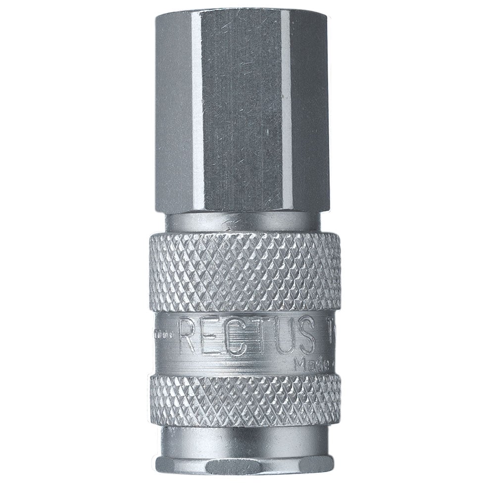Legris Nickel Plated Brass Female Pneumatic Quick Connect Coupling, 3/8 in Female 23mm Female Thread