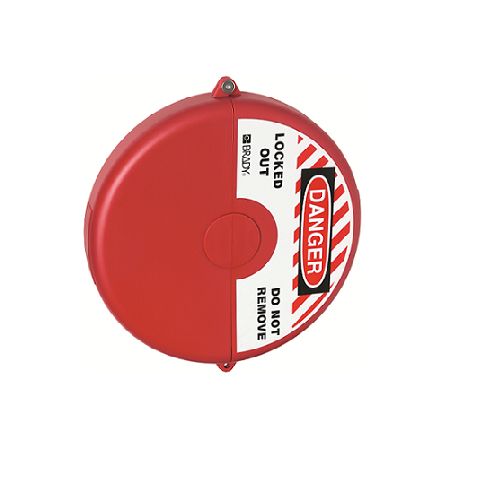 ABUS Red Polypropylene Gate Valve Lockout, 9mm Shackle, 320mm Attachment
