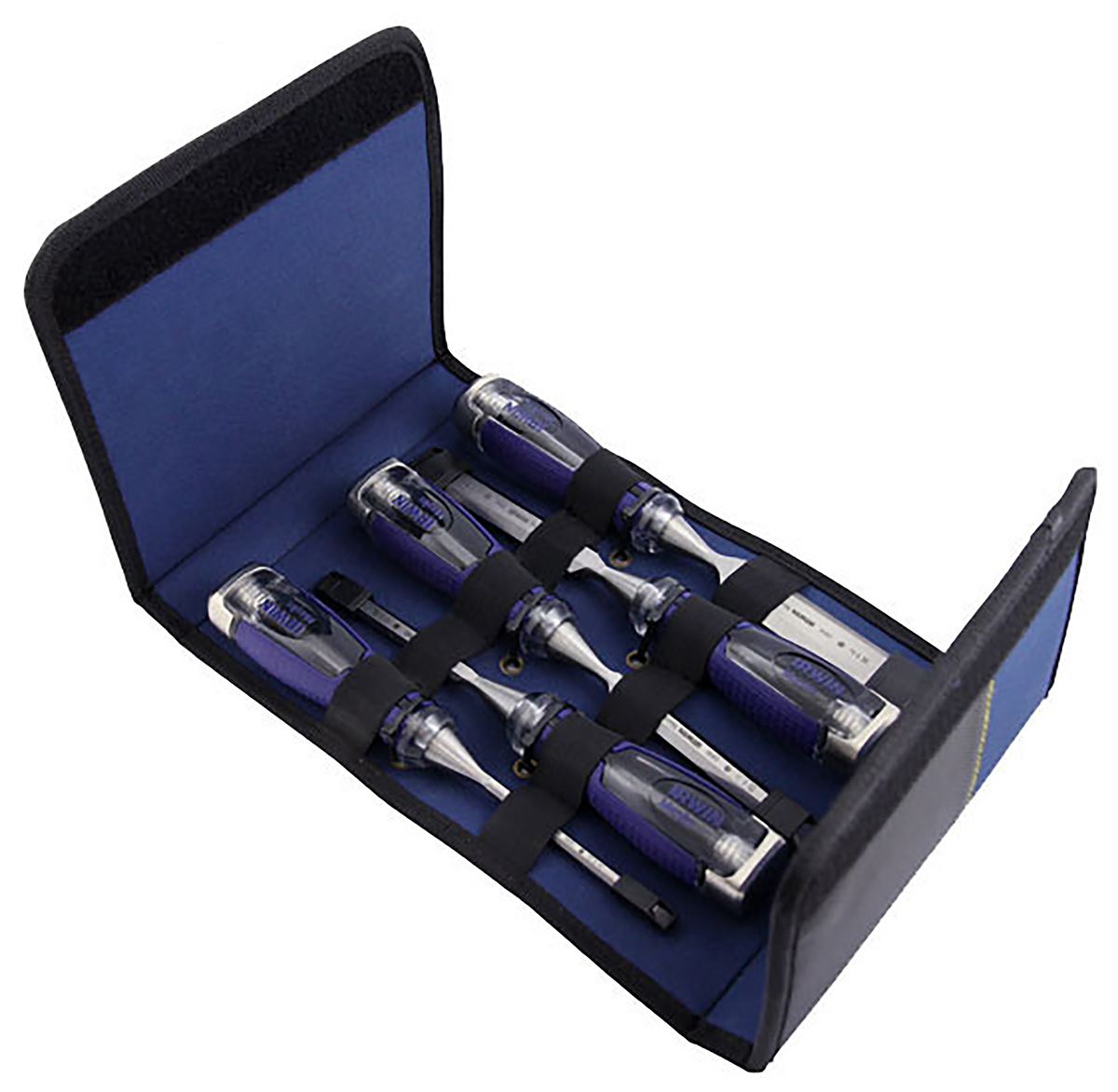 Irwin 5 Piece Steel Wood Chisel Set, 1.0 in, 1/2 in, 1/4 in, 3/4 in, 3/8 in Blade Width