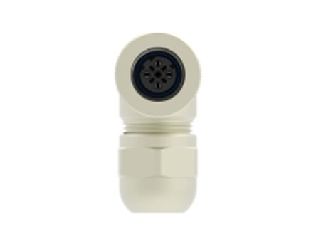 TE Connectivity Circular Connector, 4 Contacts, Cable, M12 Connector, Socket, Female, IP67, T411 Series