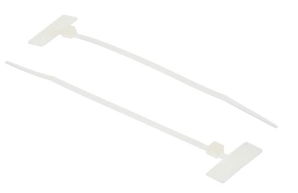 RS PRO Cable Tie Cable Markers, Natural, Pre-printed "Blank", for Cables