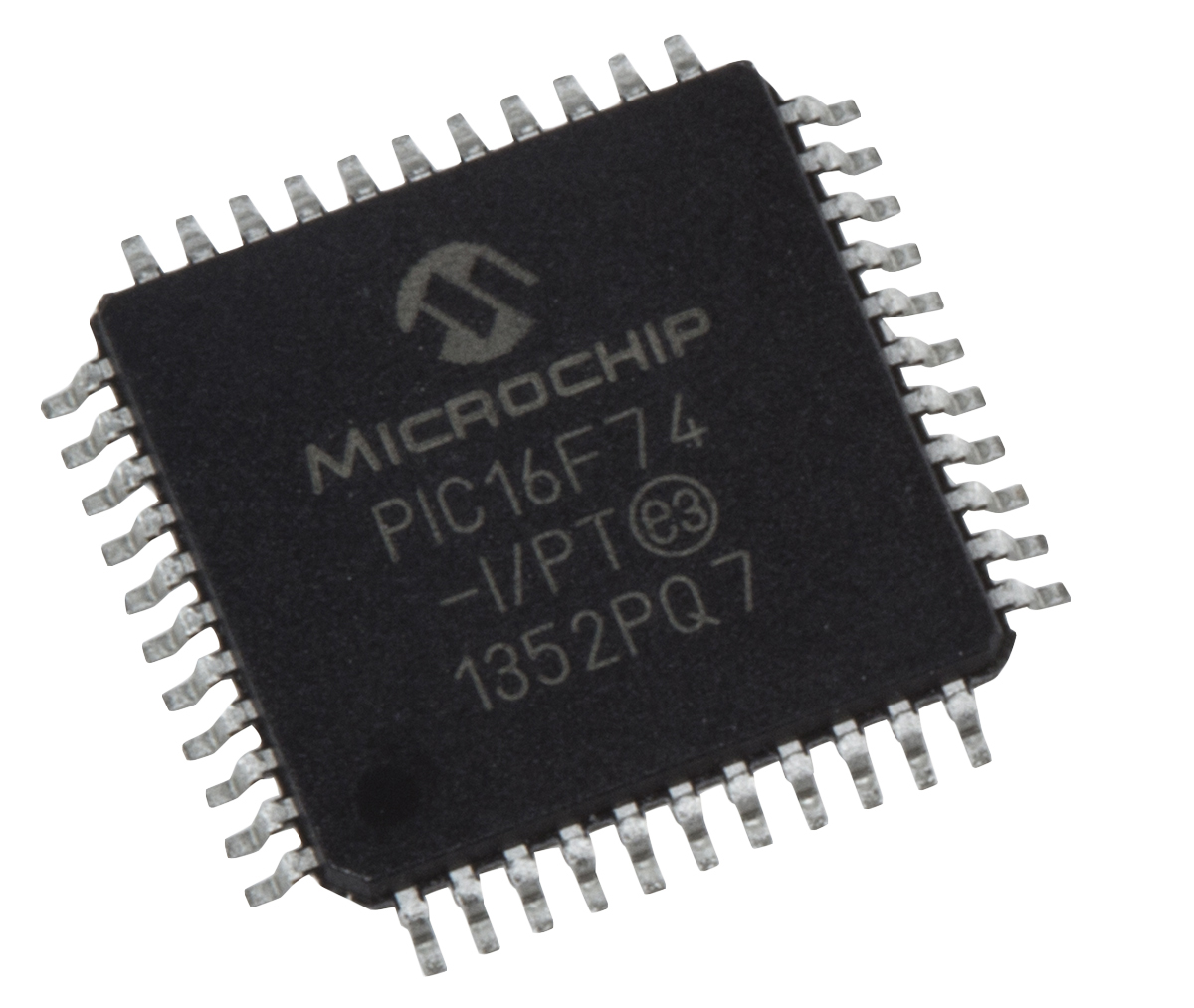 Microchip PIC16F74-I/PT, 8 bit PIC, PIC16F74 Microcontroller, 20 MHz, 7kB FLASH, 44-Pin TQFP