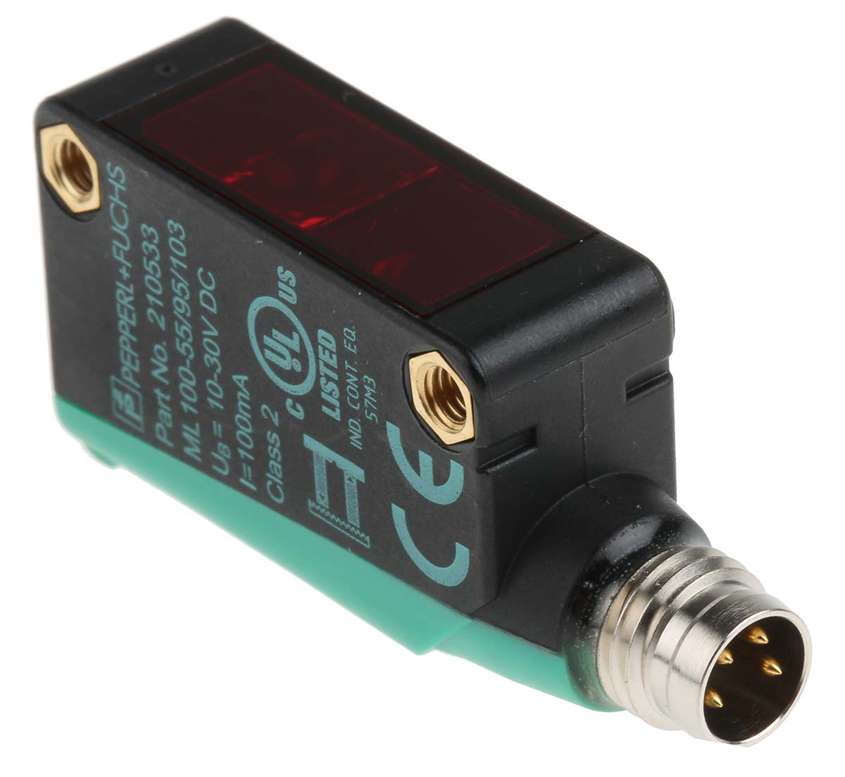 Pepperl + Fuchs Retroreflective Photoelectric Sensor, Block Sensor, 5 m Detection Range