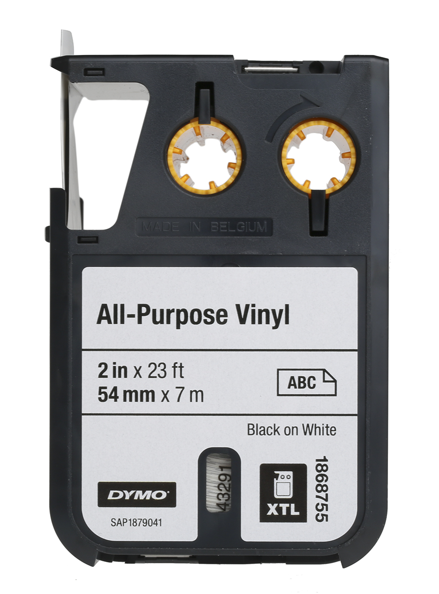 Dymo XTL Black on White Label Printer Tape, 7 m Length, 54 mm Width