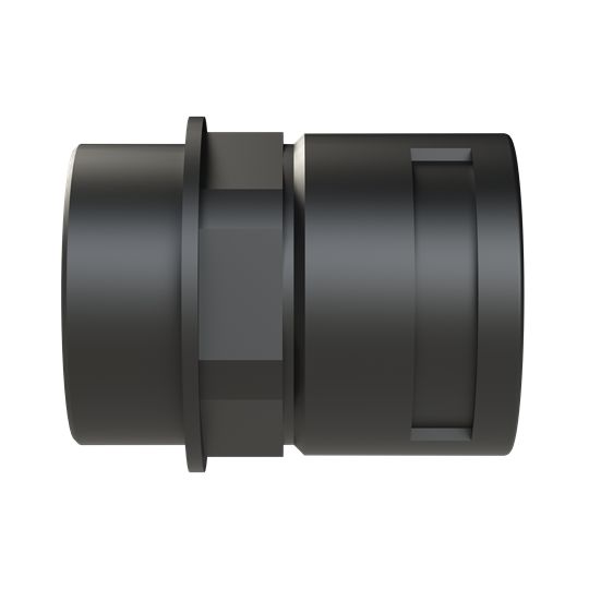 Straight, Conduit Fitting, 36mm Nominal Size, M50, Polyamide 6, Black