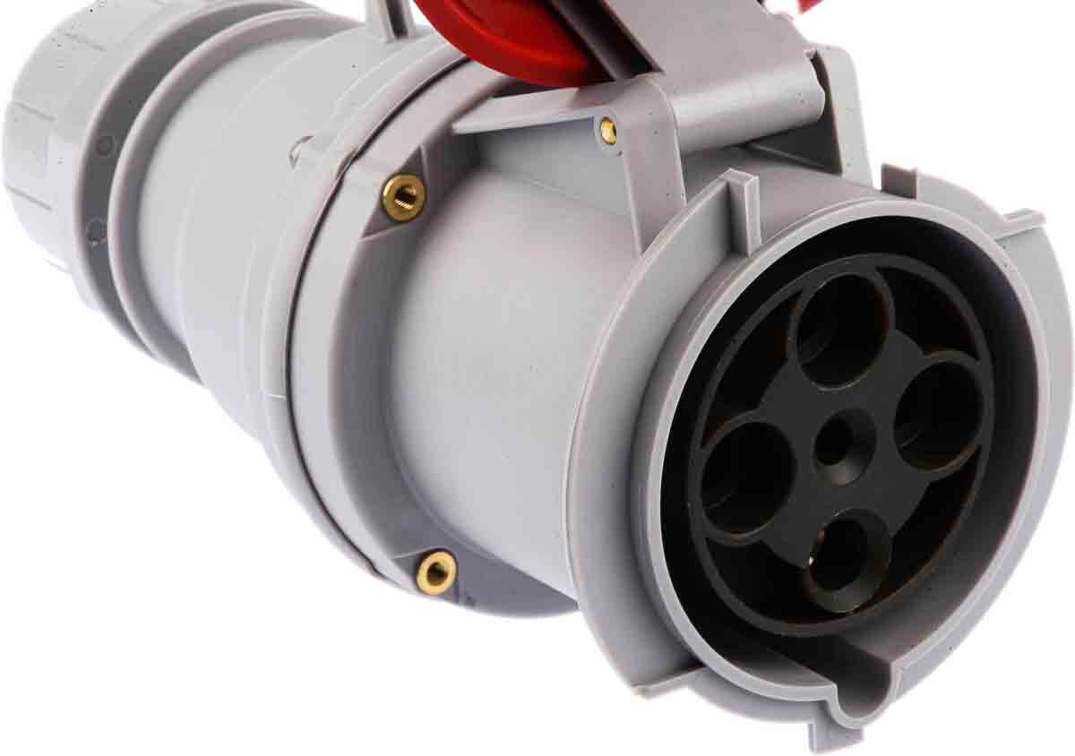 Scame IP66, IP67 Red Cable Mount 3P + E Industrial Power Socket, Rated At 63A, 415 V
