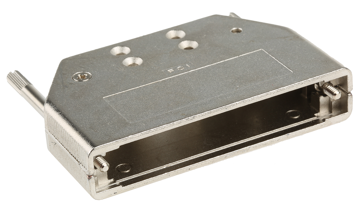 Amphenol Communications Solutions 8655MH Series Die Cast Zinc D Sub Backshell, 37 Way, Strain Relief