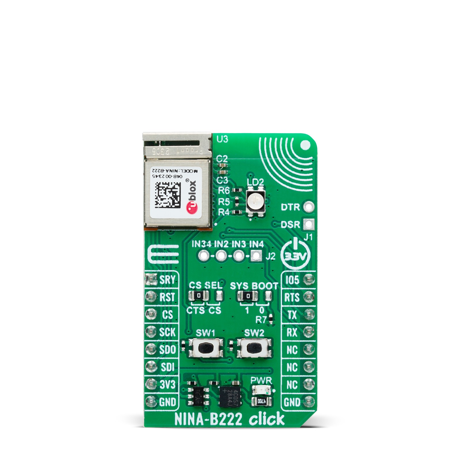 MikroElektronika NINA-B222 Click Evaluation Board Evaluation Board for Bluetooth Communication MIKROE-6086