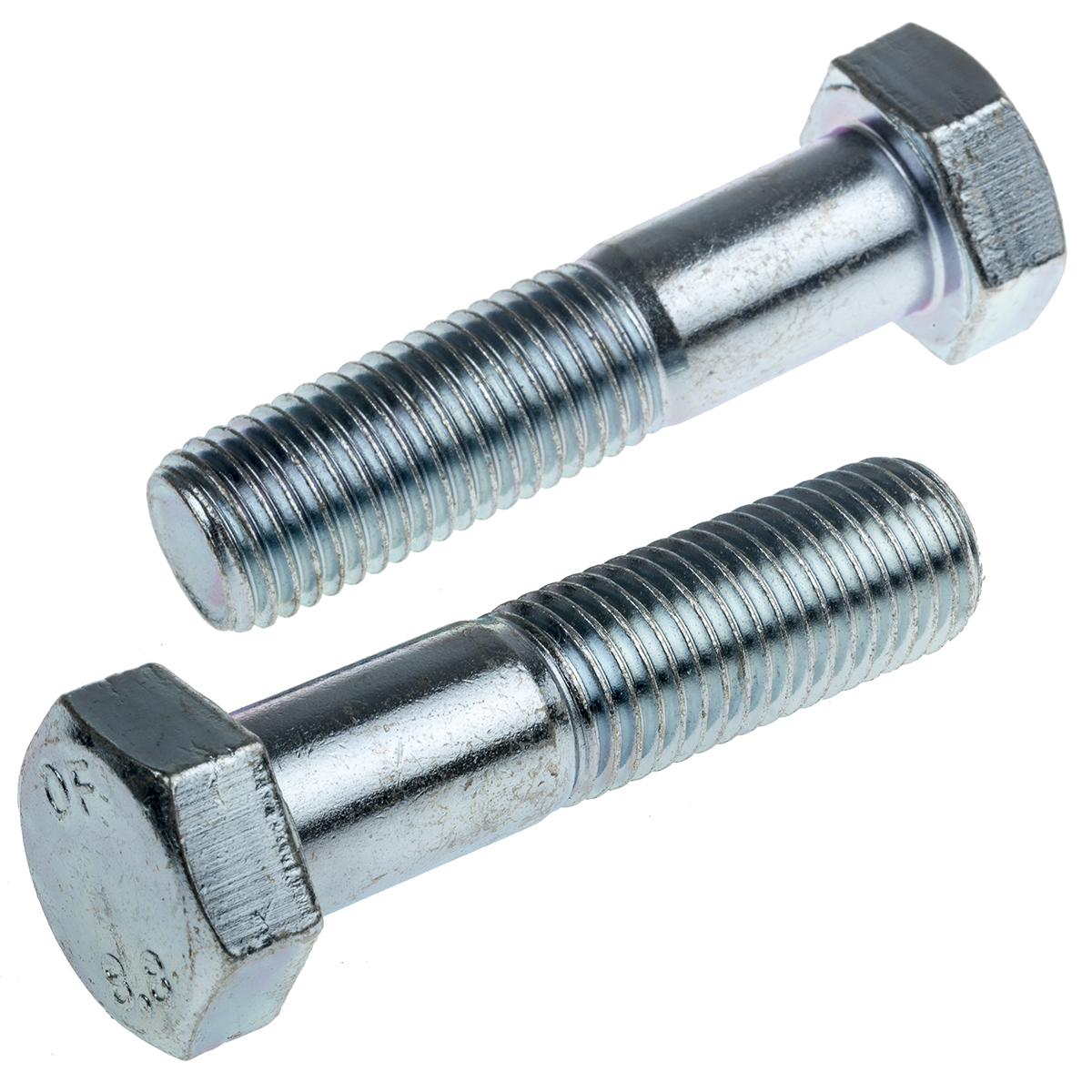 RS PRO Bright Zinc Plated Steel, Hex Bolt, M16 x 65mm