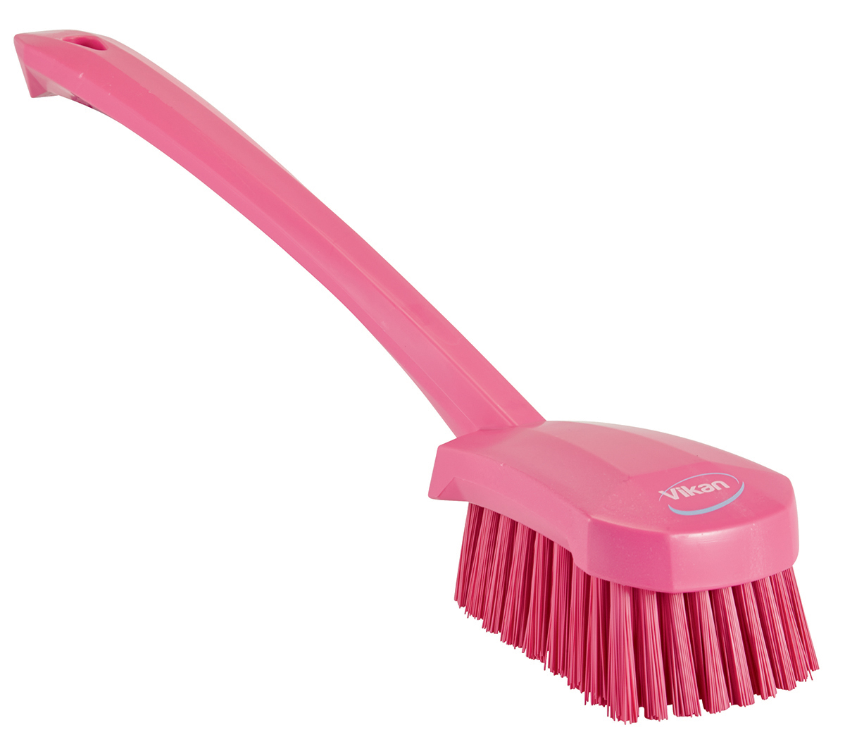 Vikan Hard Bristle Pink Scrubbing Brush, 36mm bristle length, PET bristle material
