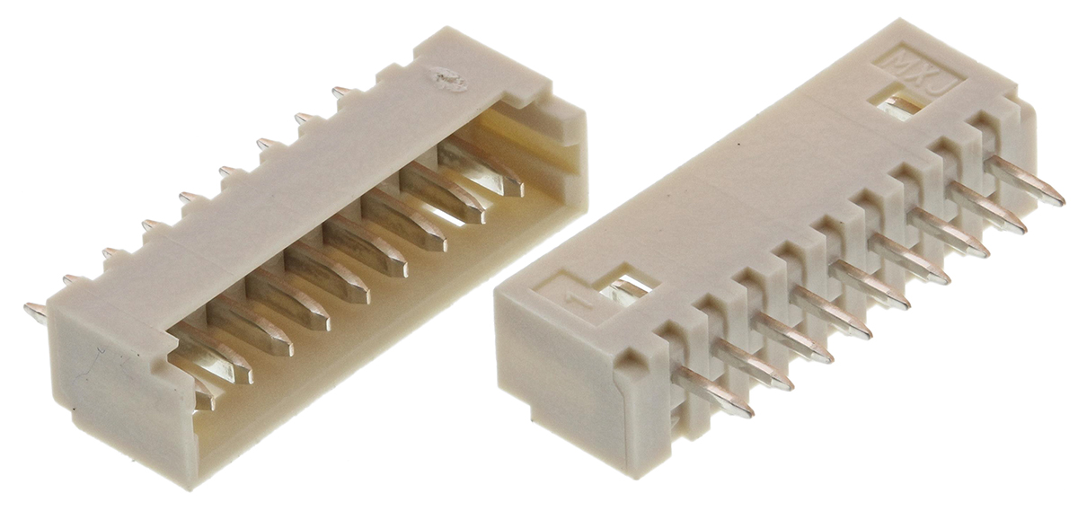 Molex PicoBlade Series Straight Through Hole PCB Header, 9 Contact(s), 1.25 mm Pitch, 1 Row, Shrouded