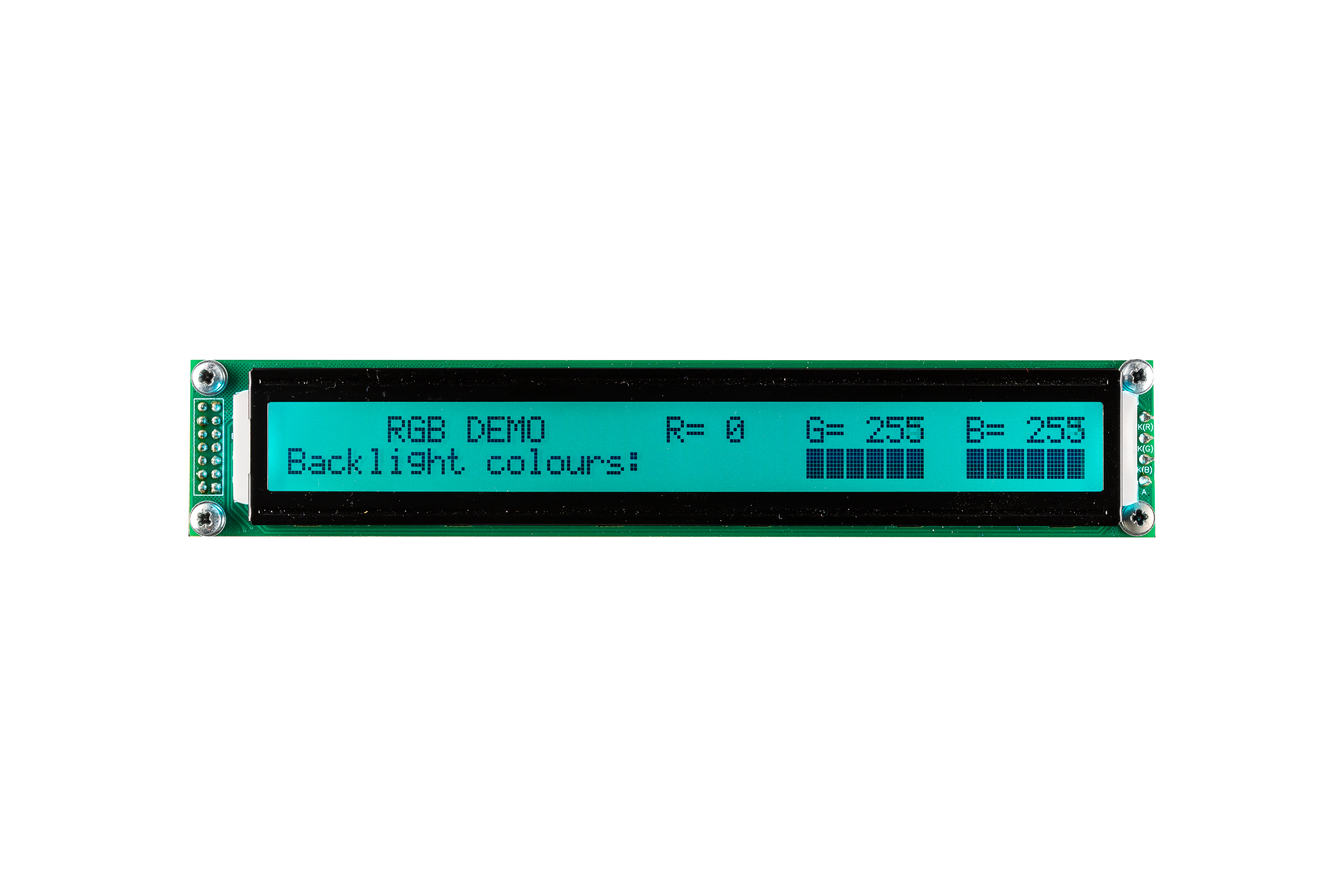 Midas MD24005A6W-FPTLRGB Alphanumeric LCD Display, 2 Rows by 40 Characters