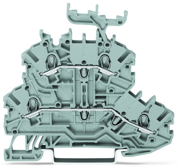 WAGO 2000-2231 TOPJOB S, 2000 Series Grey, 1mm², Double-Level, Push-In Cage Clamp Termination, ATEX, IECEx