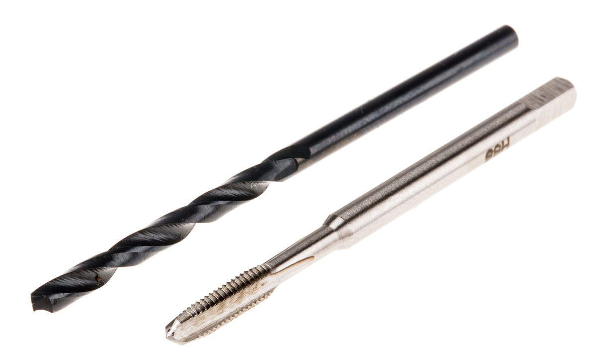 RS PRO Tap & Drill Set HSS 2-Piece 0.5mm Pitch Metric Coarse Standard Hand Tap M3 Thread