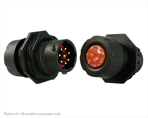 Souriau Sunbank by Eaton Circular Connector, 8 Contacts, Panel, Standard Connector, Plug, Male, IP68, IP69K, UTS Series