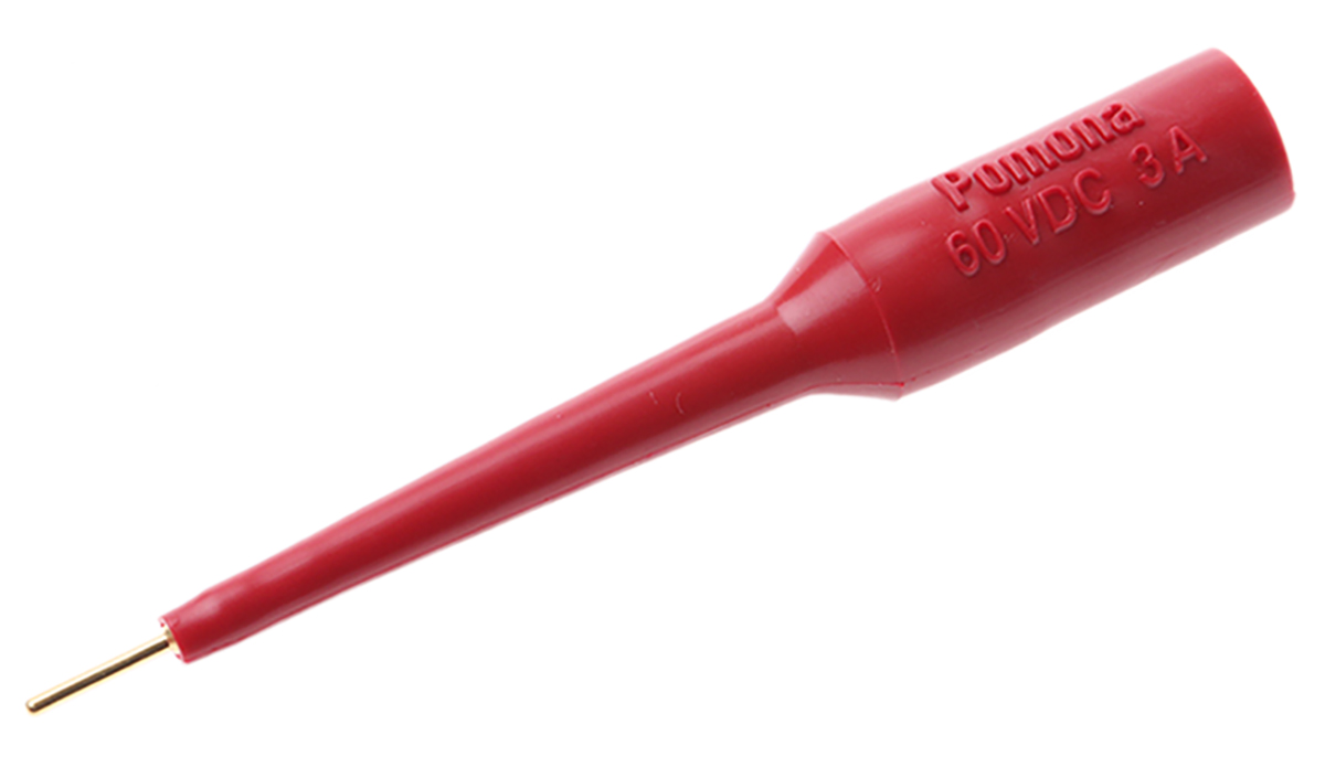 Fluke Red, Male Test Connector Adapter With Brass contacts and Gold Plated