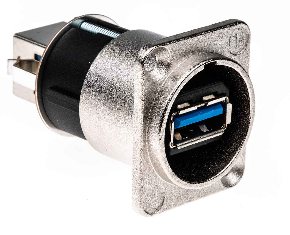 Neutrik USB 3.0 Feedthrough Gender Changer for use with USB 3.0 Connectors