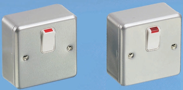 MK Electric Silver Metal Clad Switch, 1 Gang, Metalclad