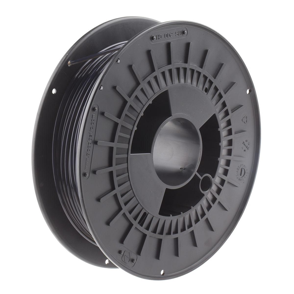RS PRO 2.85mm Black/Transparent PET-G 3D Printer Filament, 500g