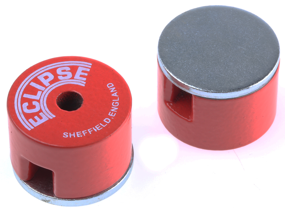 Eclipse Button Magnet 25.4mm Aluminium Alloy, 3.4kg Pull