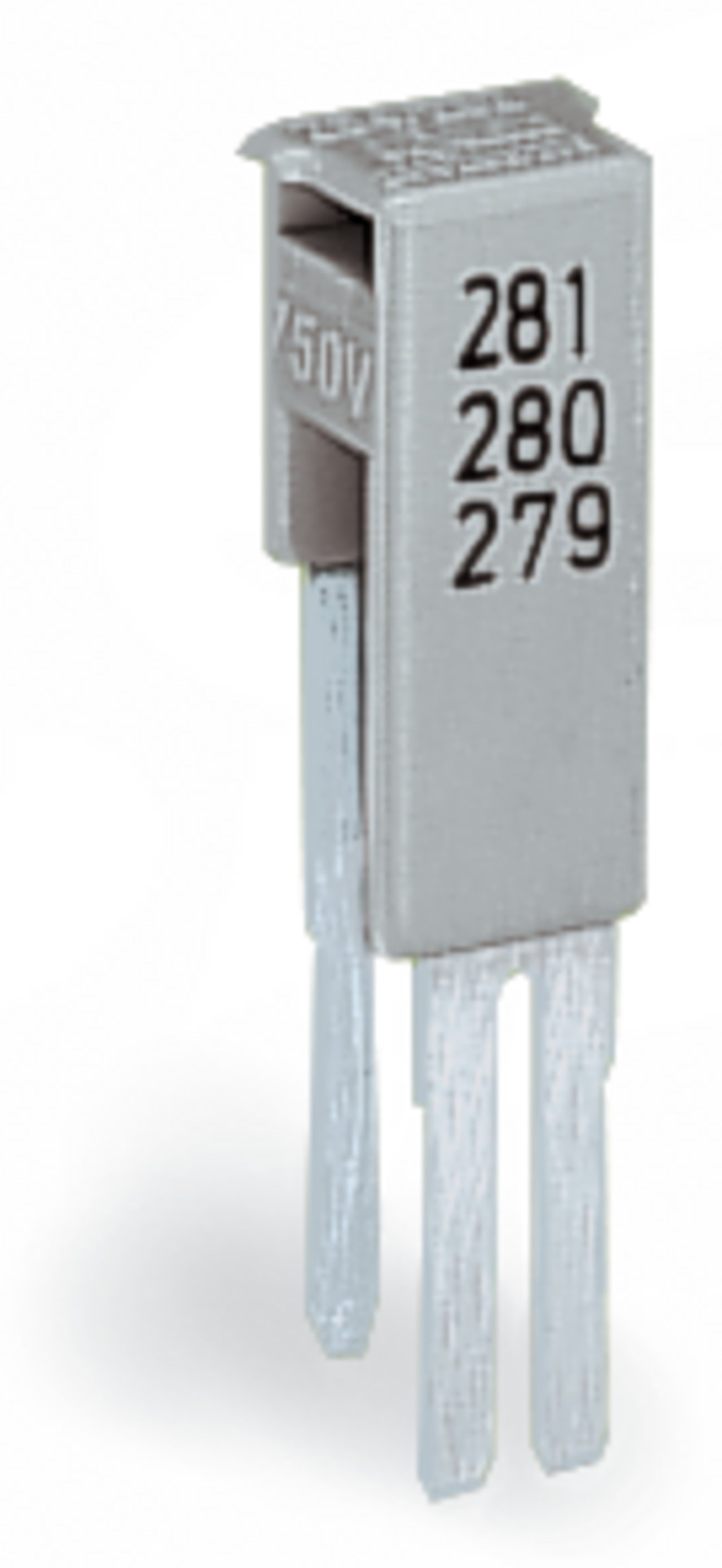WAGO 284 Series Step Down Jumper for Use with Rail Mount Terminal Blocks, 15A