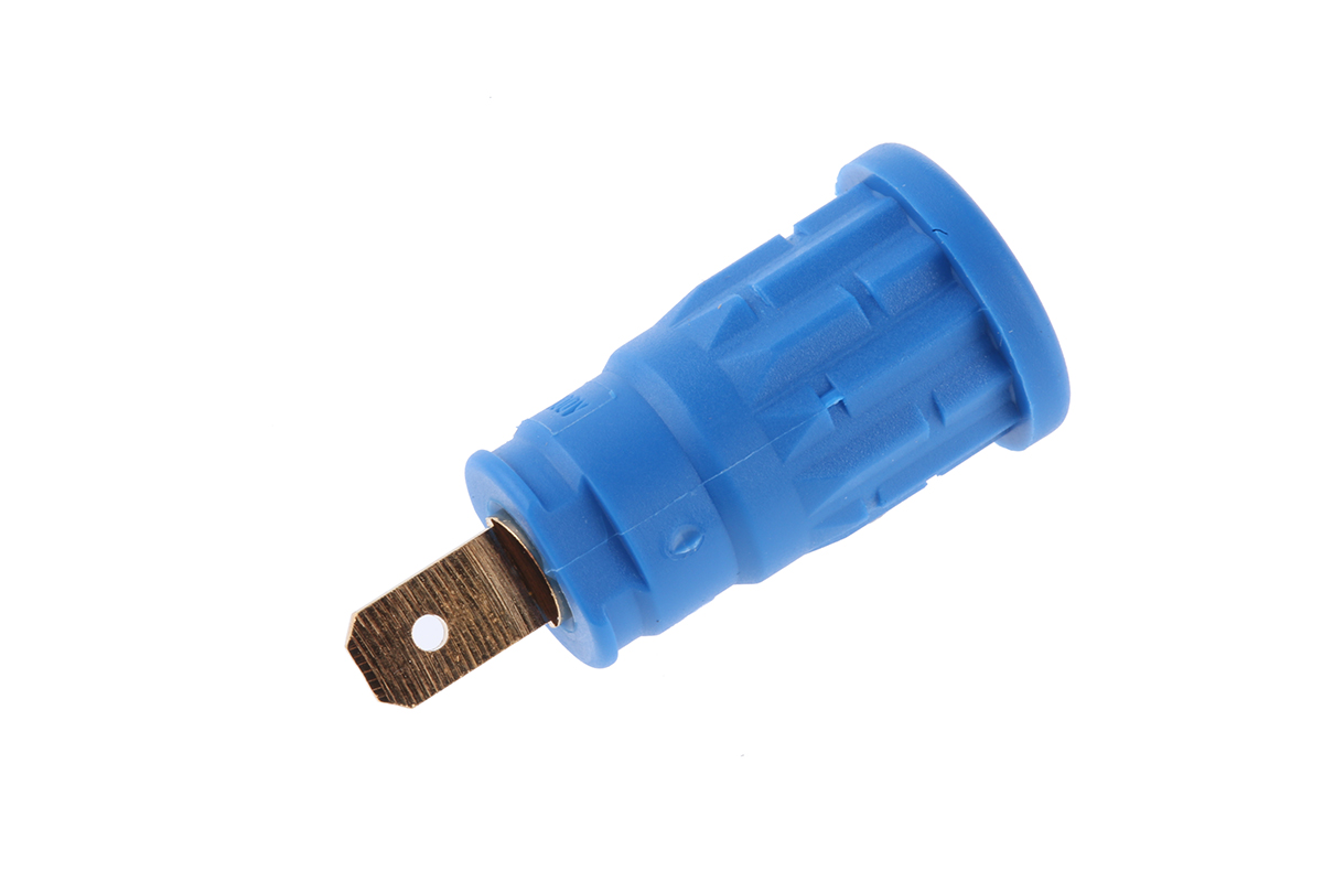Hirschmann Test & Measurement Blue Female Banana Socket, 4 mm Connector, 24A, 1000V ac/dc, Gold Plating