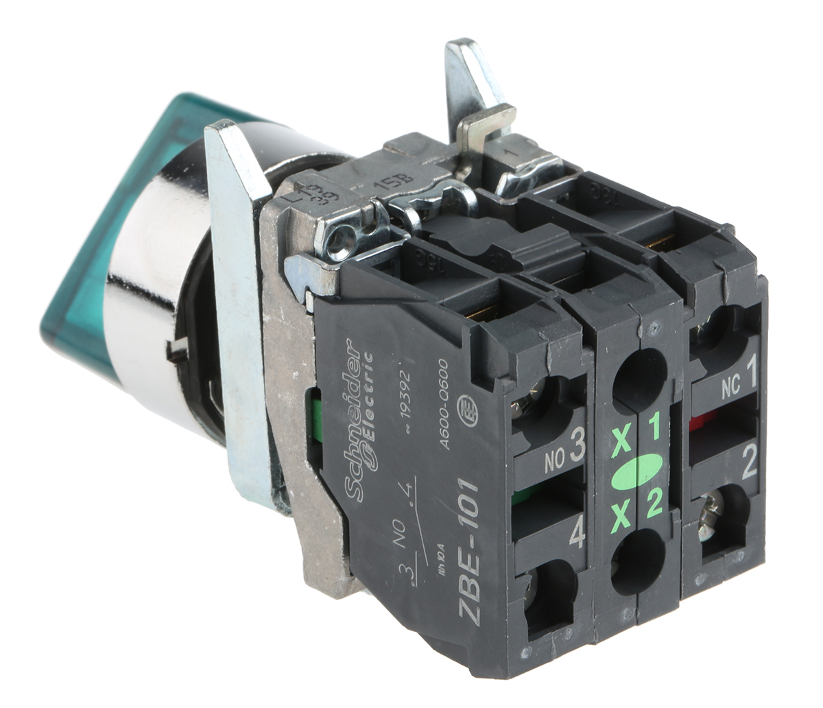 Schneider Electric Standard Handle Green Selector Switch - 2 Positions