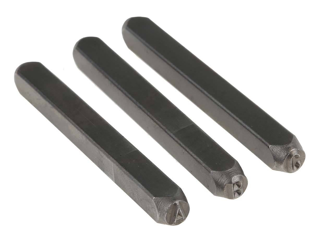 RS PRO 4mm x 27 Piece Engraving Punch Set, (Letters: A → Z, (&))