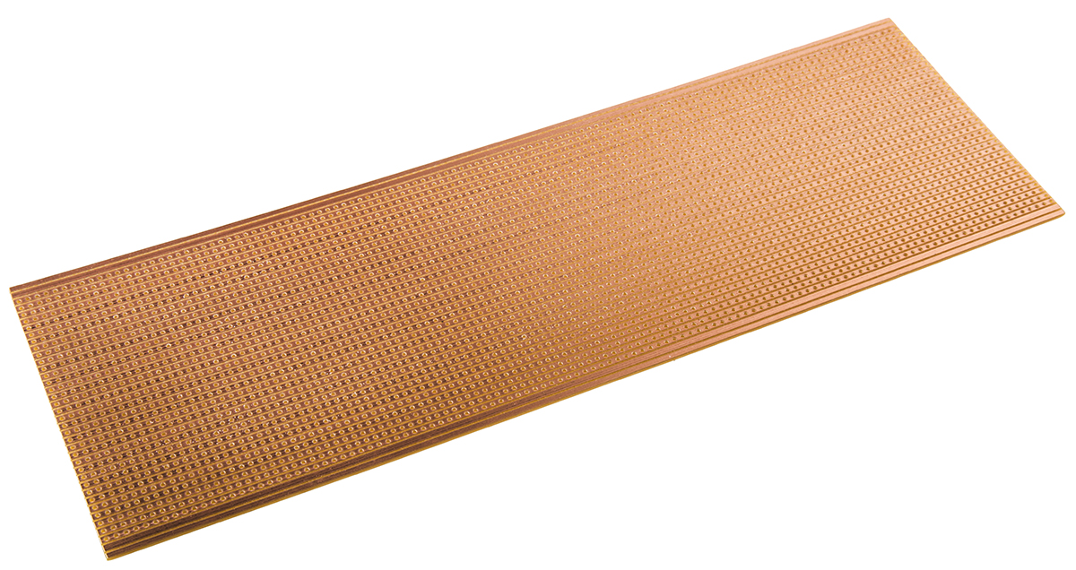 01-3939, Single-Sided Stripboard FR-2 292 x 95 x 1.6mm FR1