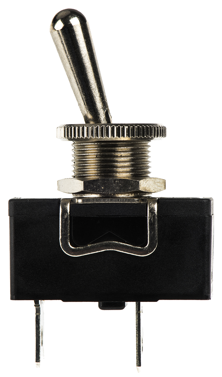 APEM Toggle Switch, Panel Mount, On-Off, SPST, Tab Terminal