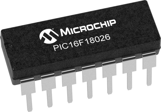 Microchip, 8 bit PIC16, PIC16F Microcontroller, 64 MHz, 28kB FLASH, 14-Pin PDIP