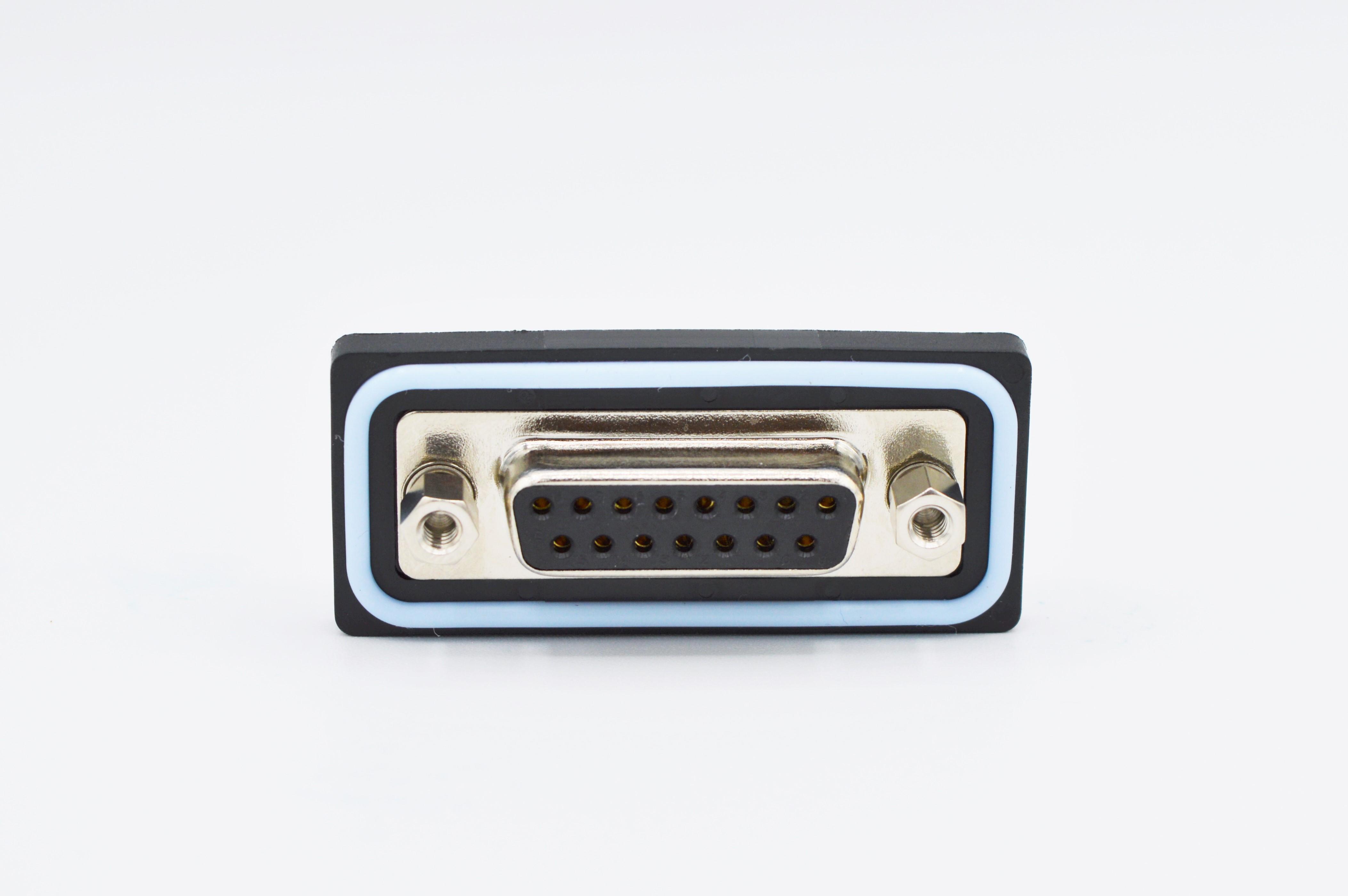 Norcomp SDF 15 Way Right Angle D-sub Connector Socket, 2.74mm Pitch, with 4-40 Screw Locks, Threaded Inserts