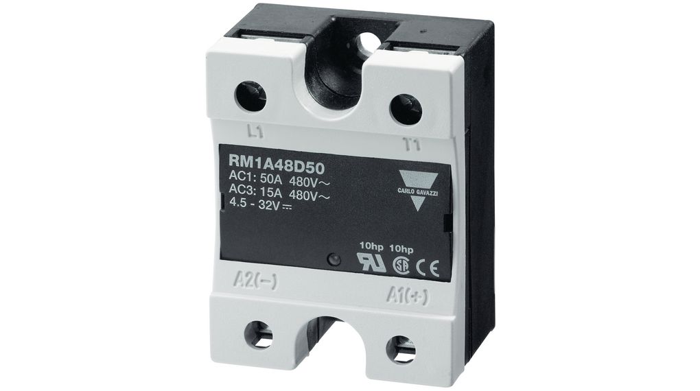 Carlo Gavazzi RM1C Series Solid State Relay, 50 A Load, Panel Mount, 660 V ac/dc Load, 32 V ac/dc Control
