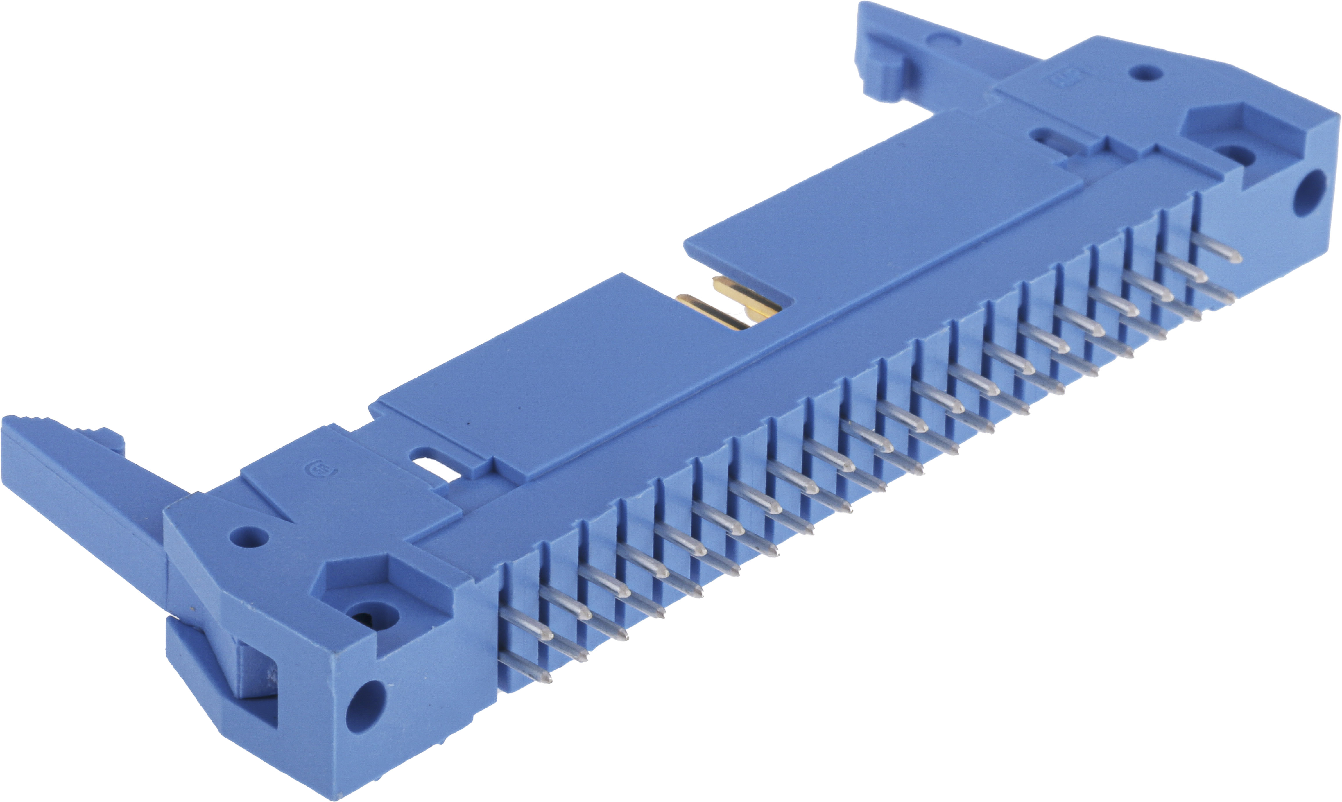 TE Connectivity AMP-LATCH Series Straight Through Hole PCB Header, 40 Contact(s), 2.54 mm Pitch, 2 Row, Shrouded